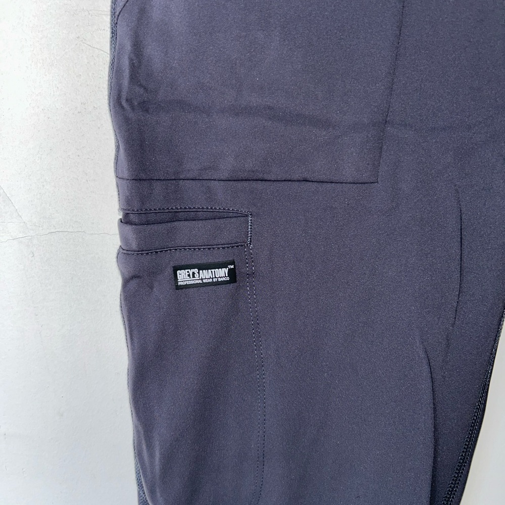 Grey's Anatomy Charcoal Knit Stretch Scrub Pants